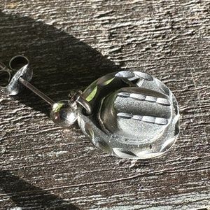 925 Silver Earrings Cowgirl Theme Hat Tooled Pierced/Post Signed